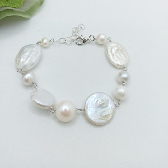 Bracciale con perle naturali